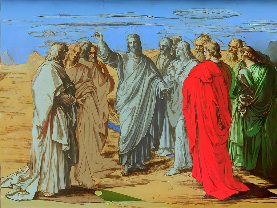 Desert Digital Art - NT Gospel thirtytwo -- Jesus Sends out the Twelve Disciples by Josef Johann Michel