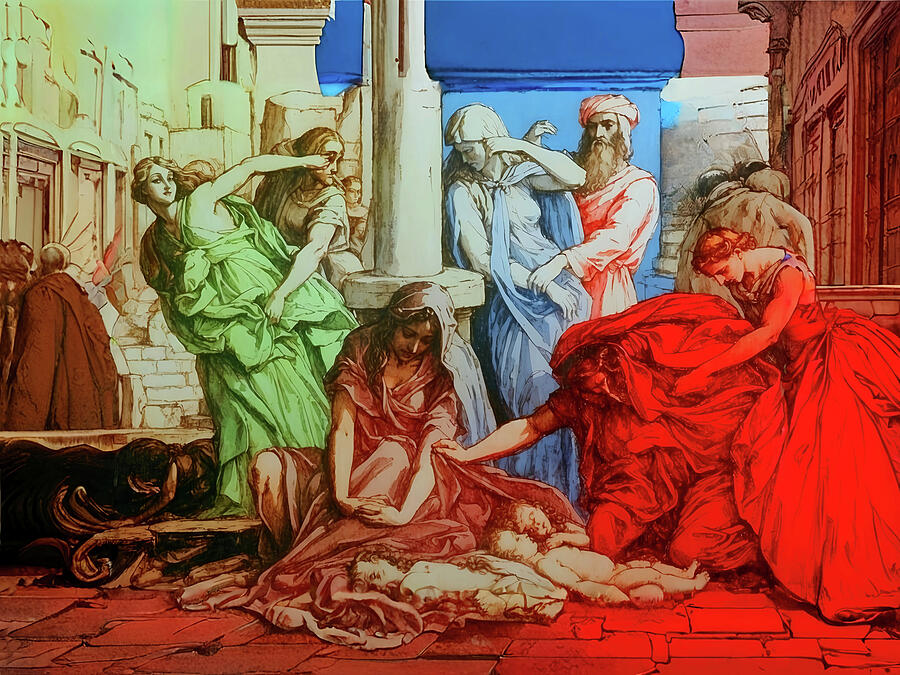 Religion Digital Art - NT Gospel twelve -- Massacre of the Innocents by Josef Johann Michel