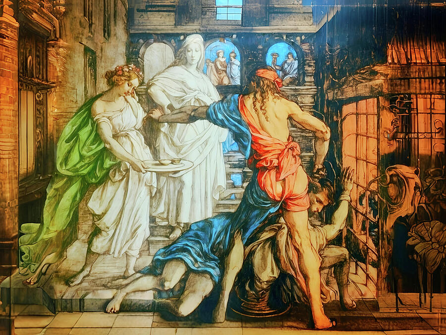 Religion Digital Art - NT Gospel twentyseven -- Death of John the Baptist by Josef Johann Michel