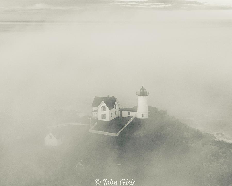 Nubble in the Fog Photograph by John Gisis