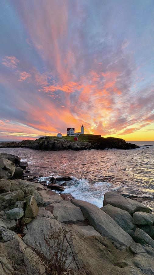 nubble Light house York Maine Photograph by Jack Nevitt - Fine Art America