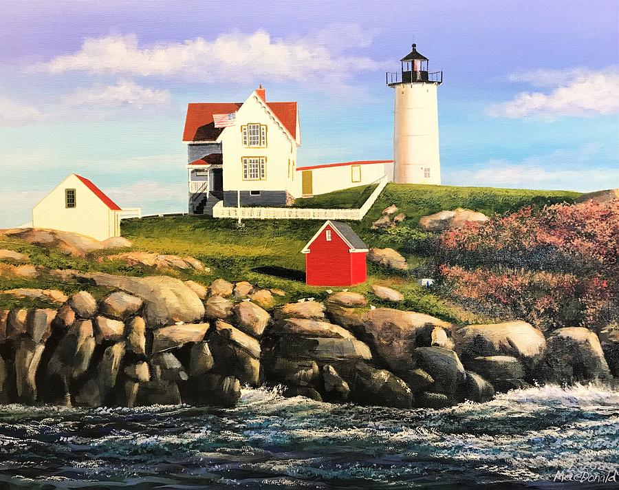 Nubble Light Painting by Lori MacDonald - Fine Art America