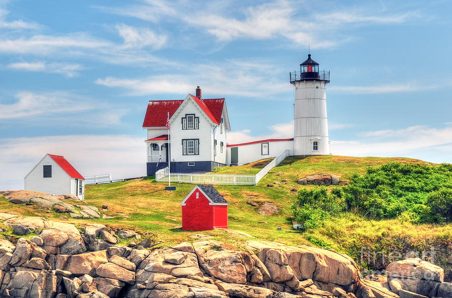 Lighthouse Photograph - Nubble Lighthouse by Arnie Goldstein
