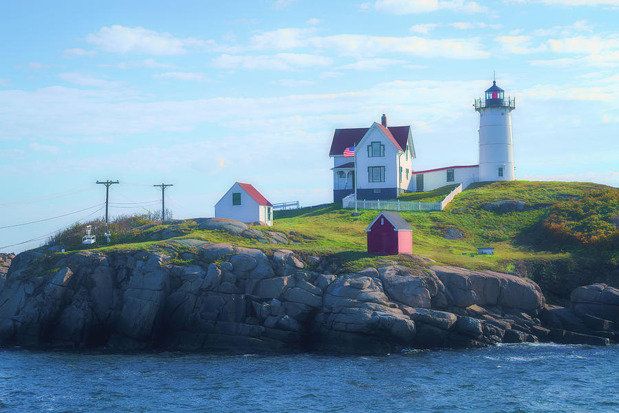 Nubble Lighthouse Maine 2 Photograph by Lindsay Thomson