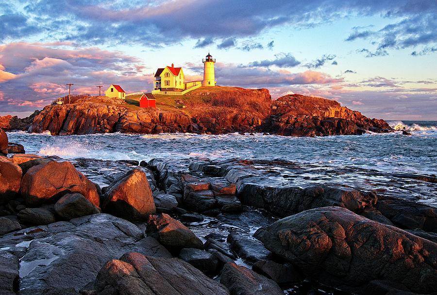 Nubble Lighthouse, Maine 4 Photograph by Steven Ralser