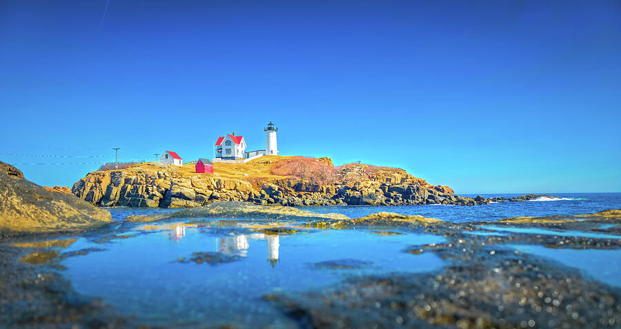 Reflections of Nubble- Maines Lighthouse Gem Photograph by Jeff Folger Reflections of Nubble- Maines Lighthouse Gem Photograph by Jeff Folger