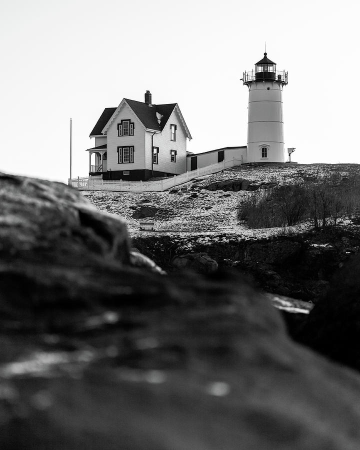 Nubble Lighthouse Photograph by Tejus Shah - Pixels