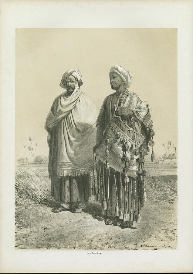 Nubian, And A Fellah, Carrying Dromedary Saddle-bags Painting