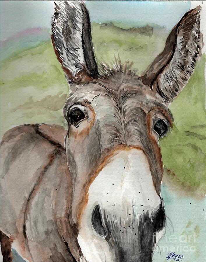 Nubian Donkey Painting by Linda May - Pixels