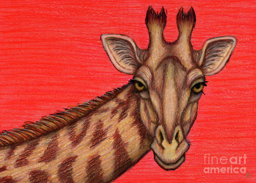 Nubian Giraffe Painting by Amy E Fraser