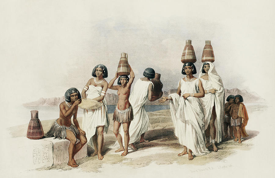 Nubian women at Kortie on the Nile illustration Drawing by Art Dozen ...