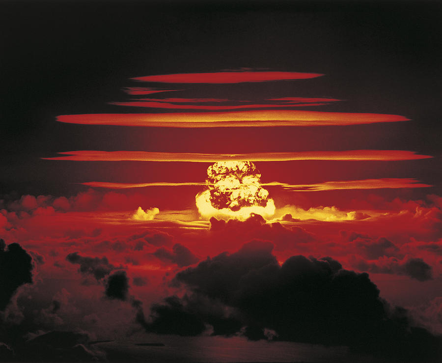 Nuclear Bomb Test, Bikini atoll and Enewetak, June 25 1956 Photograph by Digital Vision.