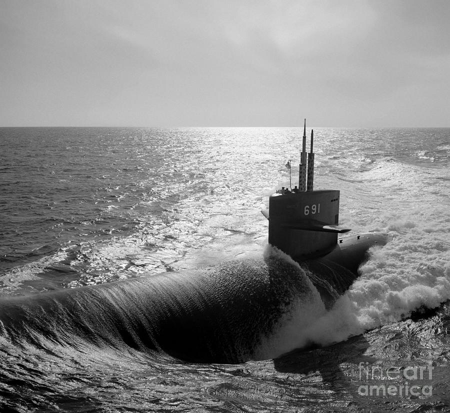 Nuclear Submarine, 1977 Photograph by Granger