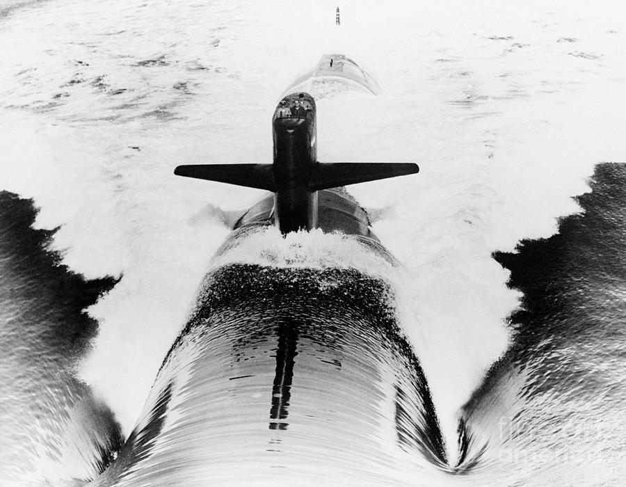 Nuclear Submarine, 1984 Photograph by Granger