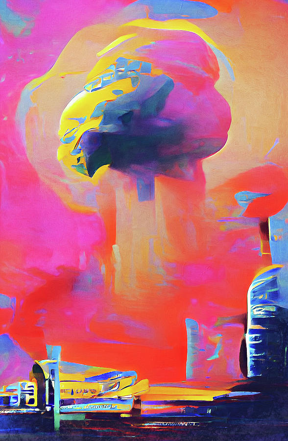 Nuclear Sunday, 01 Painting by AM FineArtPrints