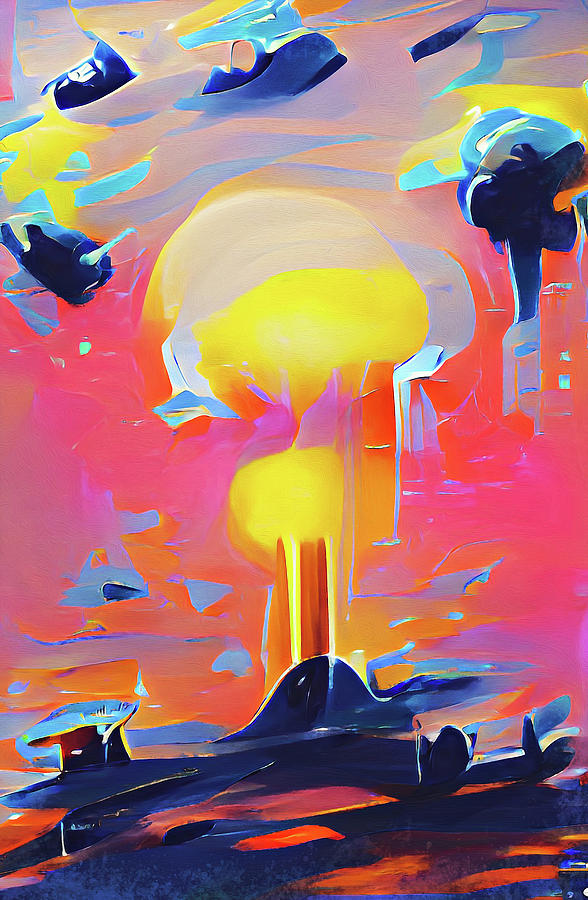 Nuclear Sunday, 02 Painting by AM FineArtPrints