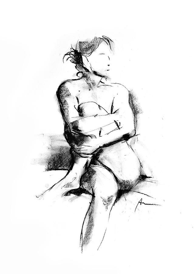 Nude 014 Drawing by Ani Gallery
