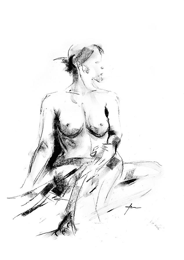 Nude 017 Drawing by Ani Gallery