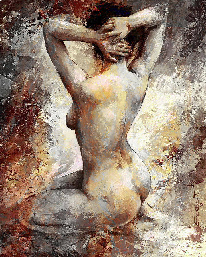 Female Body 06 re-colored Painting by Emerico Imre Toth
