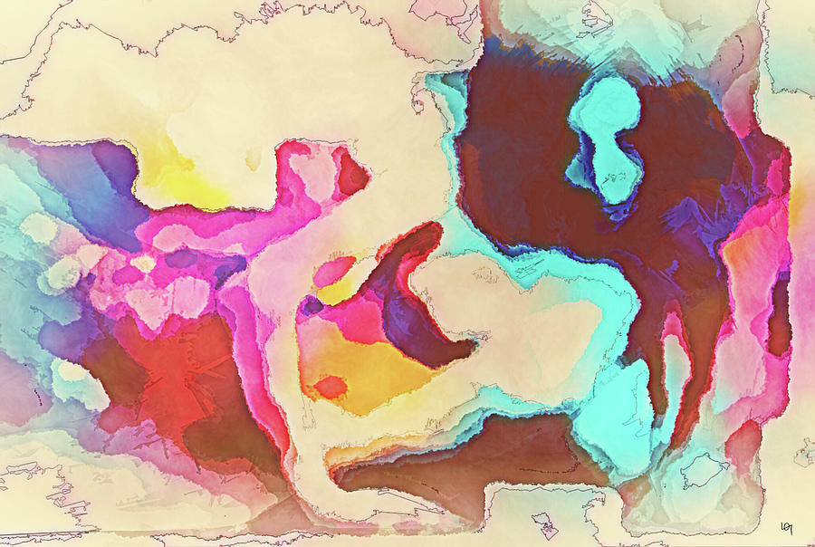 Nude Abstract Colorful Digital Art