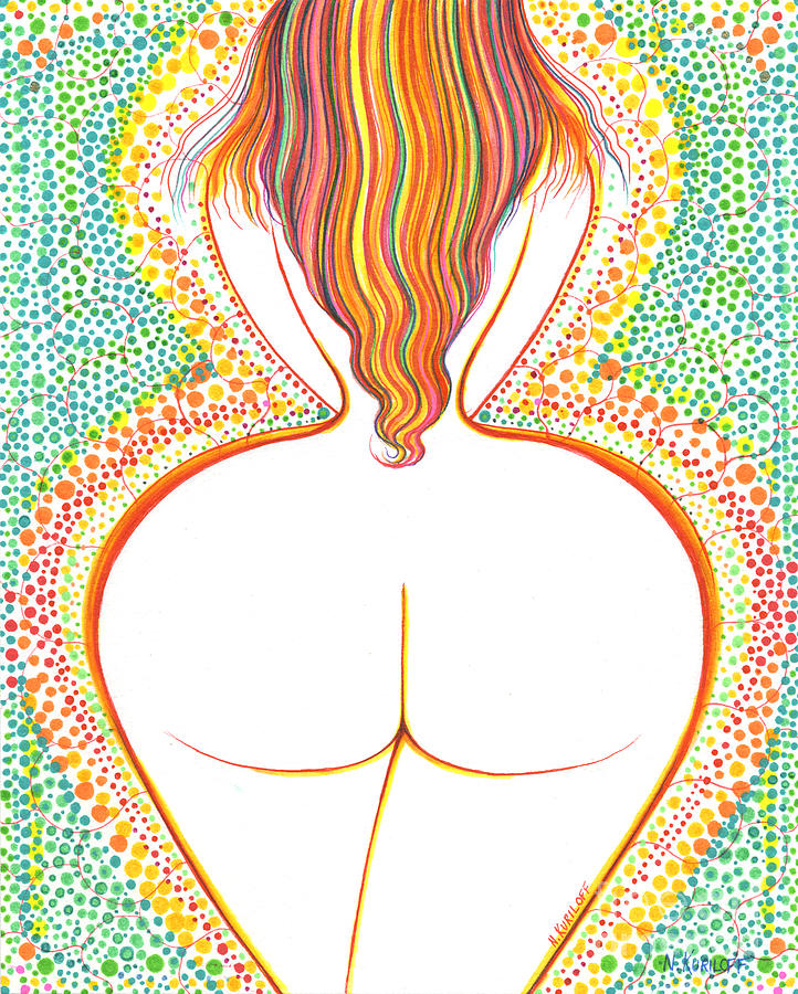 Nude BBW Drawing by Nina Kuriloff - Fine Art America