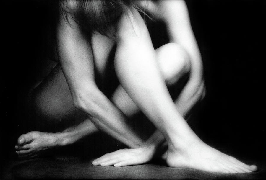 Black And White Photograph - Nude Crossed by Lindsay Garrett