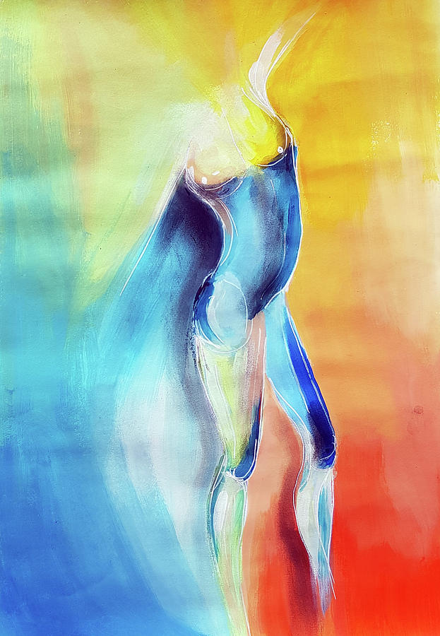 Nude Dancing Painting by Nicole Tang