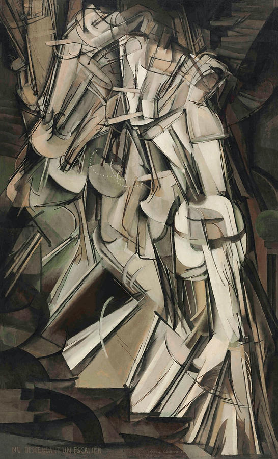 Nude Descending A Staircase No. 2 - Marcel Duchamp - 1912 Painting by War Is Hell Store