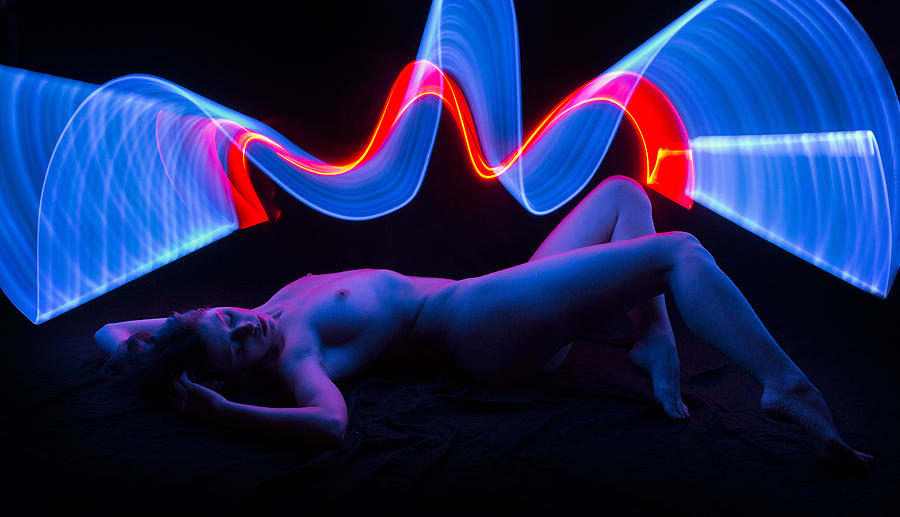 Nude Light Painting Photograph