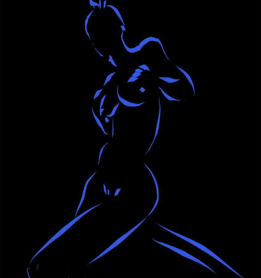 Nude Line Art 1e Mixed Media by Brian Reaves