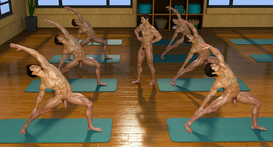 Yoga naked group Naked Men's