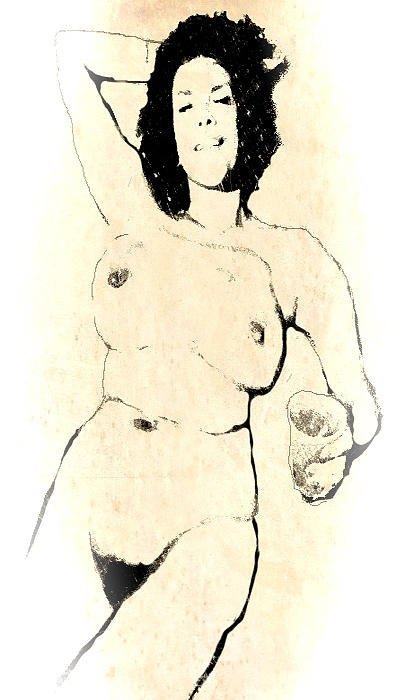 Nude Drawing by Michael Pittas