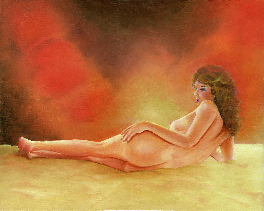 Nude Reclining Painting by Shelby
