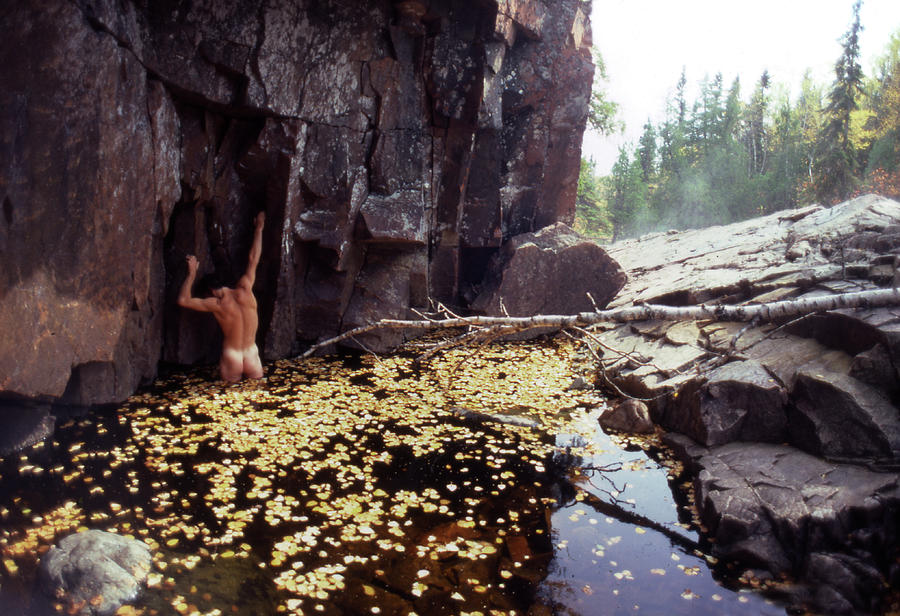 Nude Standing in a Leaf Pool  Photograph by Wayne King