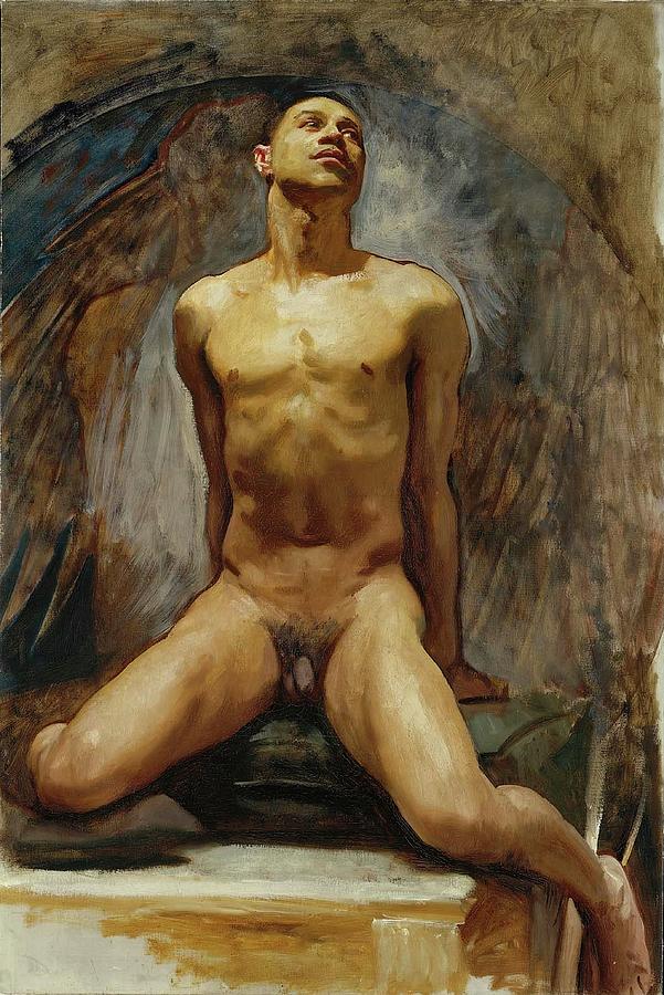 Nude Study of Thomas E. McKeller  Painting by Lagra Art