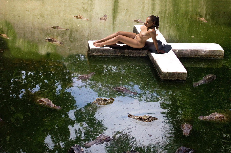 Nude with Crocodiles Photograph by Mark Gomez