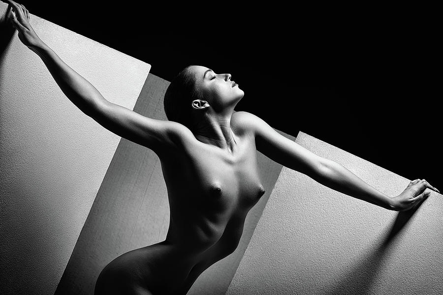 Nude Woman Between Walls 2 Photograph