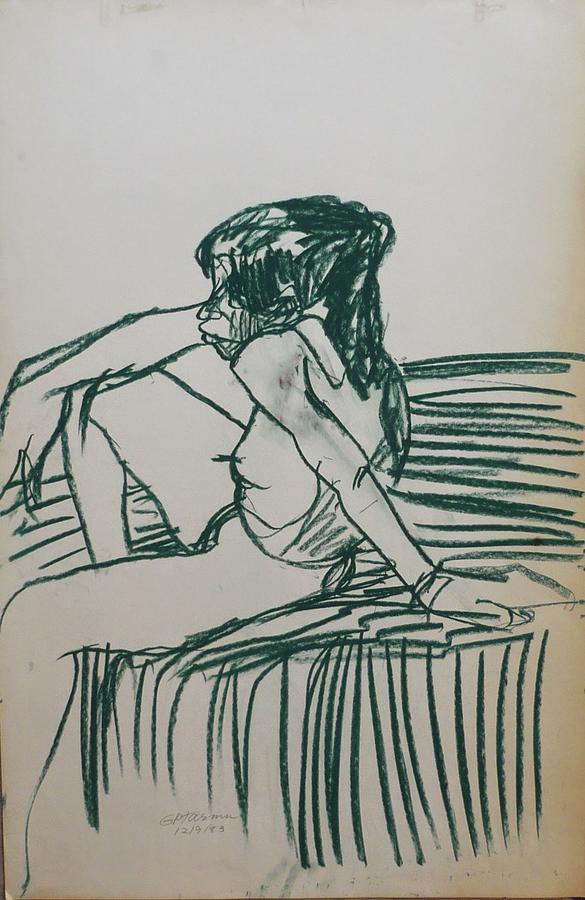 Nude Woman VI Drawing by Galya Tarmu