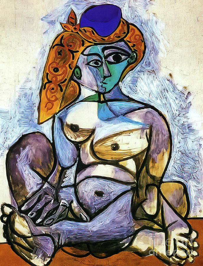 Nude Woman With Turkish Bonnet by Pablo Picasso 1955 Painting by Pablo Picasso