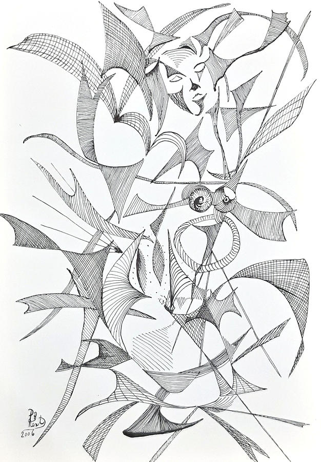 Nudo femminile  Drawing by Paul Bonnie Kent