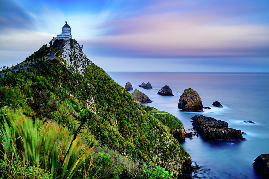 Lighthouse Photograph - Nugget Point Lighthouse by Jan Fijolek