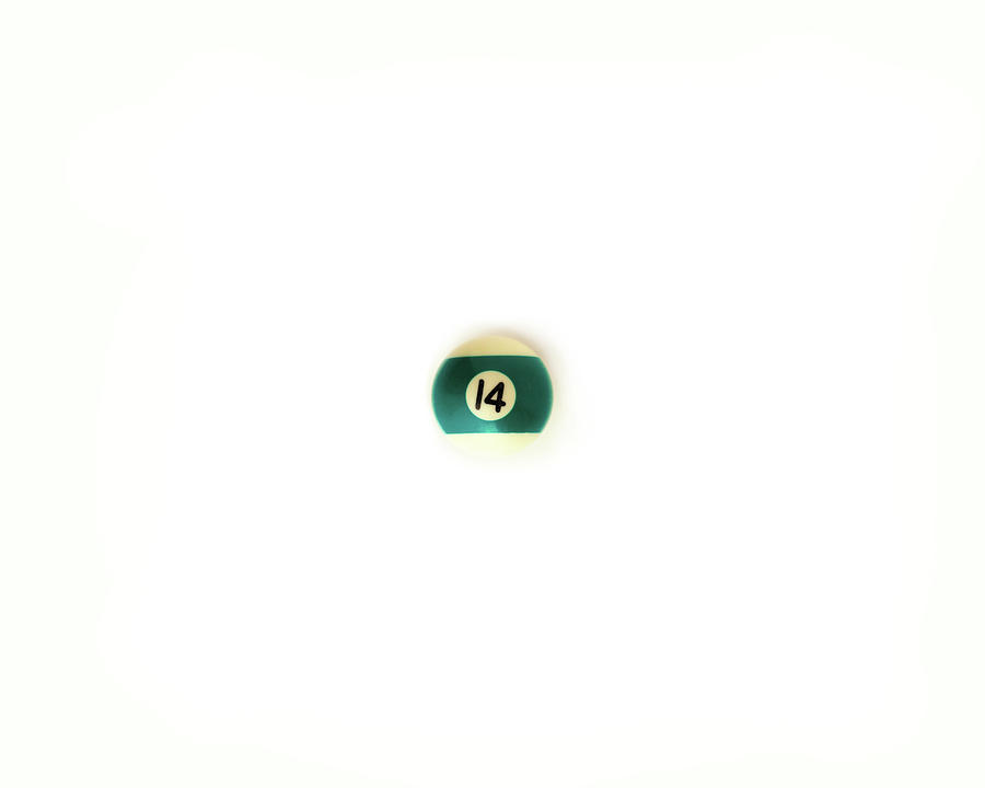 Number 14 Billiard Ball Photograph by Eugene Campbell