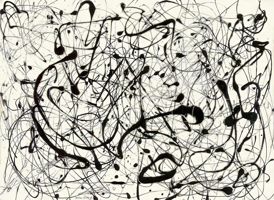 Abstract Painting - Number 14 - Gray by Jackson Pollock