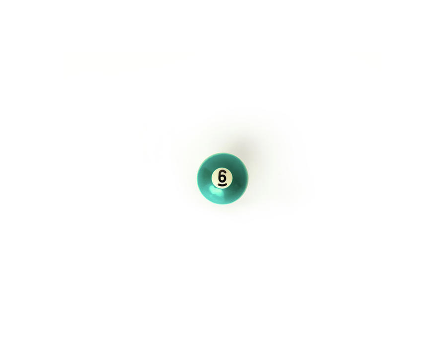 Number 6 Billiard Ball Photograph by Eugene Campbell
