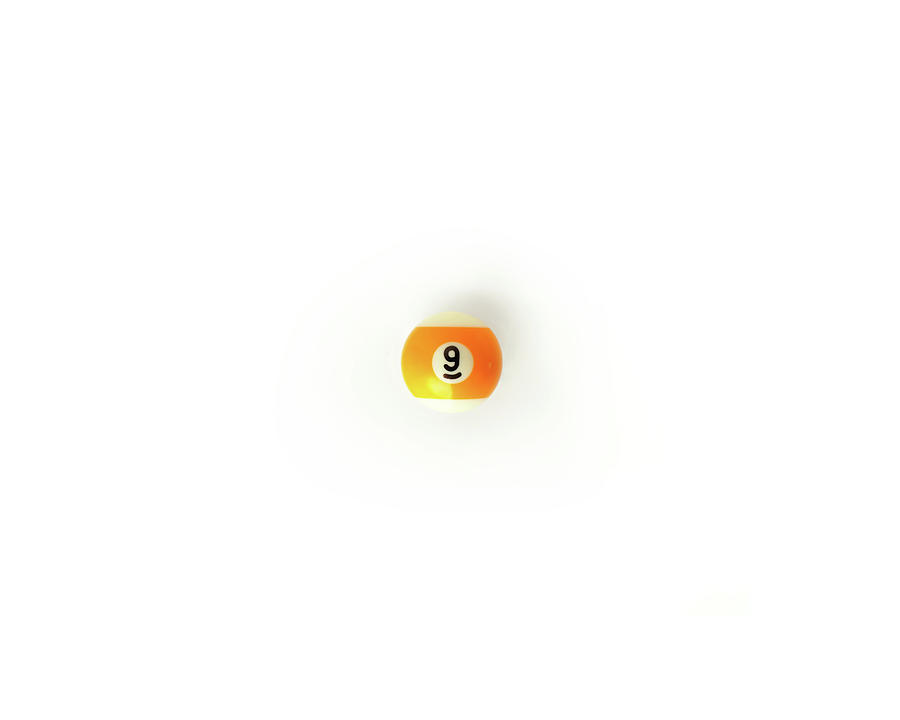 Number 9 Billiard Ball Photograph by Eugene Campbell