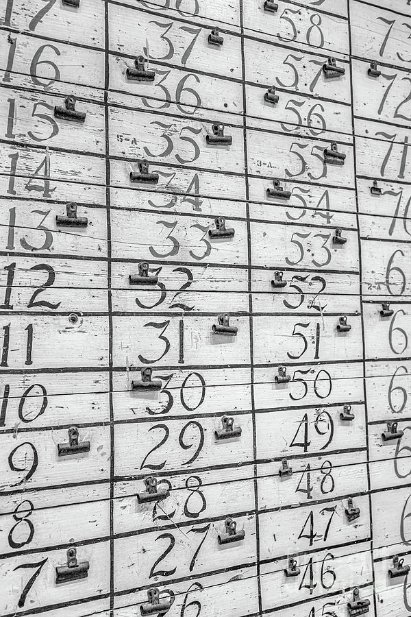 Vintage Photograph - Number Board by Edward Fielding