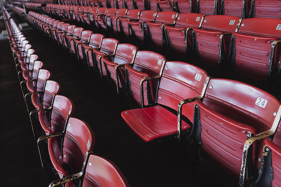 Numbered stadium seats Photograph by David Madison
