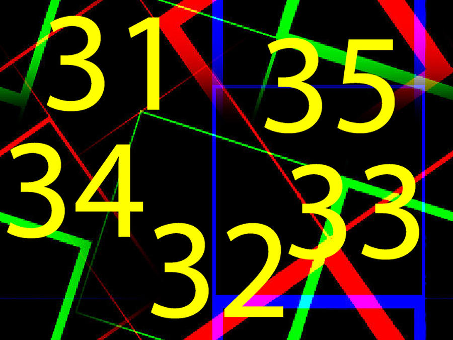 Numbers 3 Master Digital Art