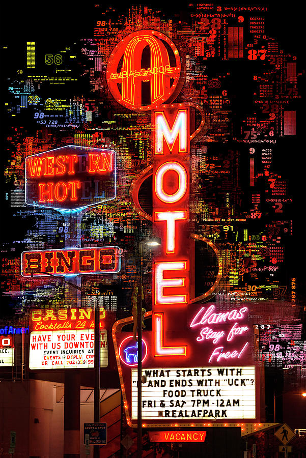 Numbers Collection - Las Vegas Bingo Motel Photograph by Philippe HUGONNARD
