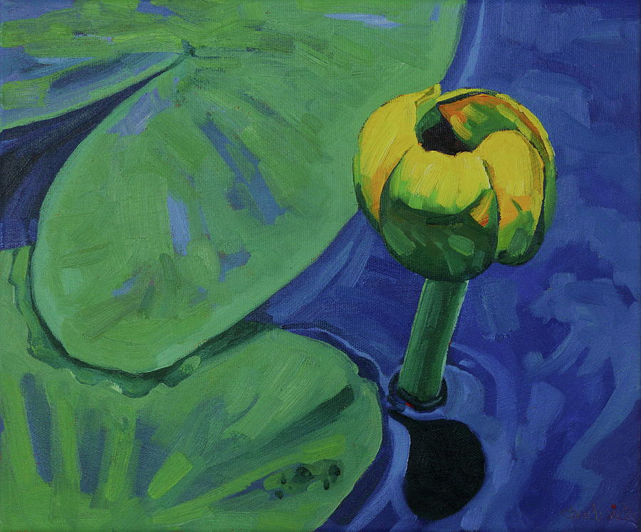 Summer Painting - Nuphar Pumila by Phil Chadwick